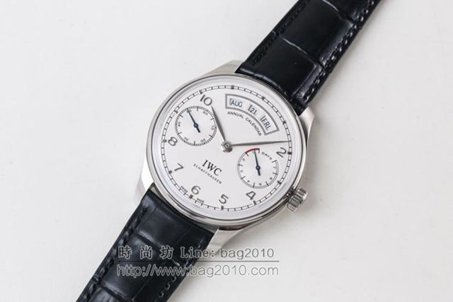 IWC手錶 V2升級版 萬國lW52850 萬國IWC葡萄牙萬年曆腕表系列 萬國表高端男士全自動機械表  hds1348